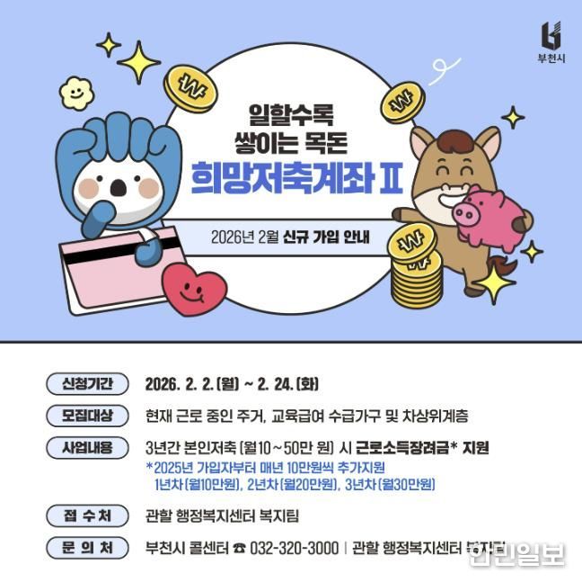 2026년 희망저축계좌(Ⅱ) 가입자 신규 모집 홍보물