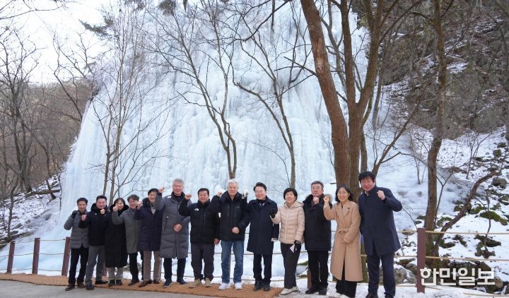 춘천구곡폭포 빙벽 현장 방문