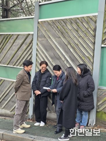 강북구 노윤상 국민의힘 대표의원, 솔샘터널 상징조형물 설치 현장 방문