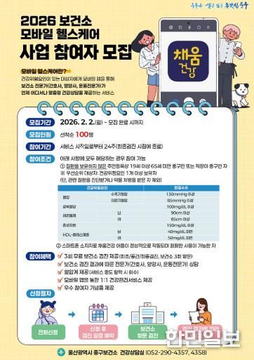 중구보건소, ‘모바일 헬스케어사업’ 운영