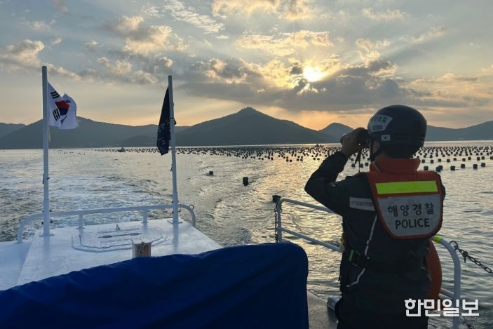 해상 순찰 중인 완도해경의 모습