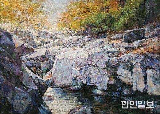 내원사 계곡 / 정재환 72.7×53㎝ 유화 2006