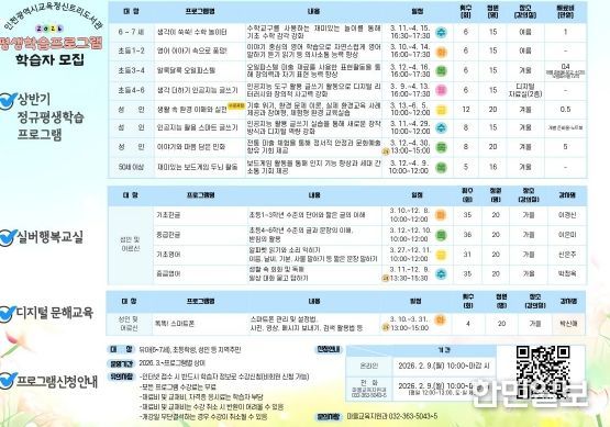 2026년 상반기 평생학습프로그램 학습자 모집