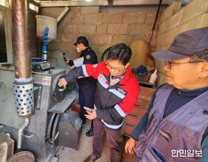 송광면-소방서 송광지역대, 산불 예방 화목보일러 합동점검