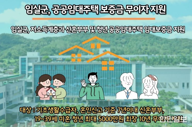 임실군, 공공임대주택 보증금 무이자 지원…주거 안정 본격화