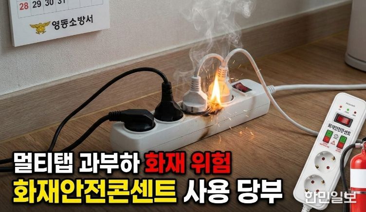 화재안전콘센트 사용 당부 이미지