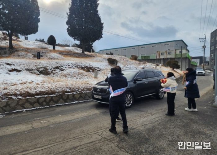 작년 설에 벌인‘생화 헌화 캠페인’