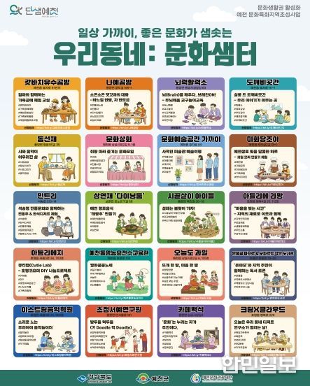 카페·공방이 문화사랑방으로… 예천 ‘우리동네 문화샘터’ 참여자 모집