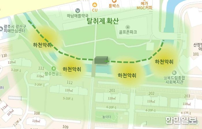 악취저감시설 작동 모식도