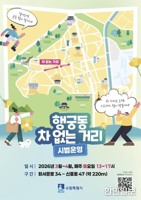 행궁동 ‘차 없는 거리’ 홍보물