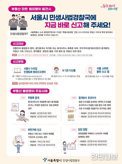 부동산 범죄신고 안내문