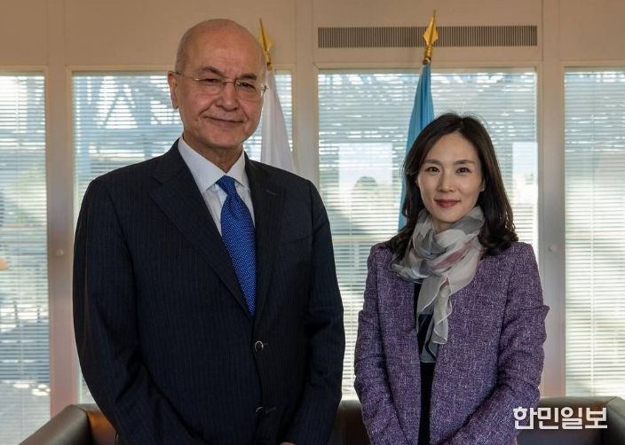 바르함 살리(Barham Salih) 신임 유엔 난민최고대표와 외교부 김진아 제2차관