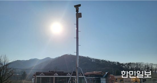 상동면 일원에 설치된 산불무인감시카메라