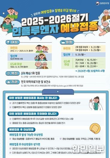 인플루엔자 예방접종 홍보물