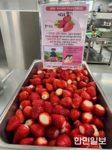 남해군, 남해산 GAP 딸기 학교급식 현물 지원