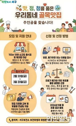 서구, ‘우리동네 골목맛집’ 참여 업소 모집