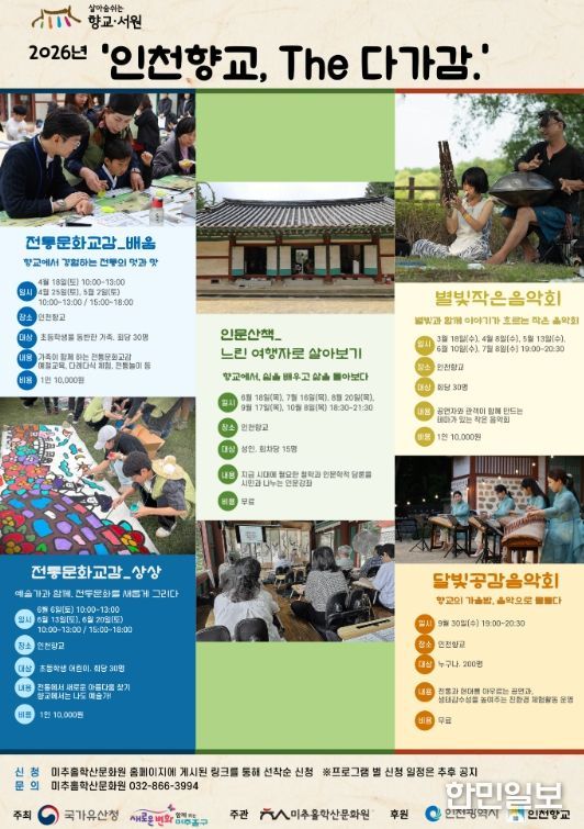 미추홀구, ‘2026 국가유산 활용 사업’