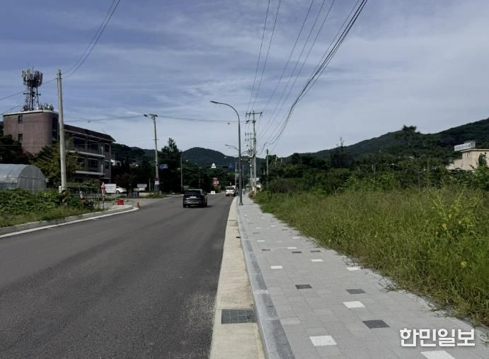 용인특례시 수지구 고기동 467-1번지 일원 신규 도로 현장 모습