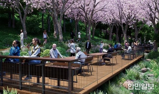 관악산 난향숲길지구 생활밀착형 공원조성사업 조감도(담소마당)