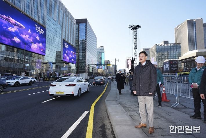 19일 광화문광장 일대 사전 점검