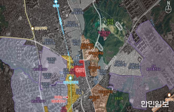 위치도(강북구 미아동 75 일대)