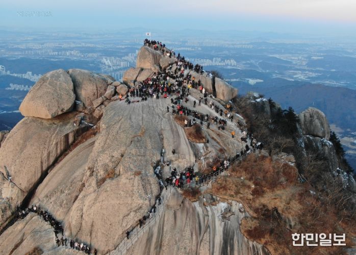 북한산국립공원 백운대 탐방객