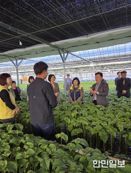 이승돈 농촌진흥청장 금산군 남일면 음대리 일원 현장 방문 모습