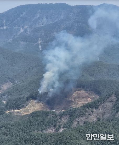 진주시 명석면 외율리 산불
