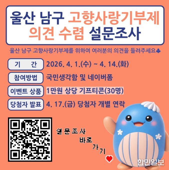 ‘내 손으로 만드는 고향사랑기부제’ 설문조사