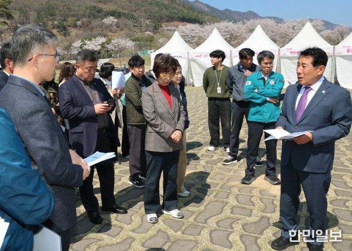 양산시, 물금벚꽃축제 앞두고 현장보고회 실시