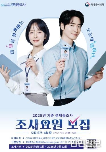 문경시, '2025년 기준 경제총조사' 조사요원 모집