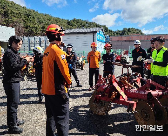 소방대원 대상 농업기계 사고 대응 교육