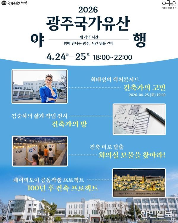 ‘2026 광주 국가유산 야행’서 옛 전남도청 건축 유산 가치 조명