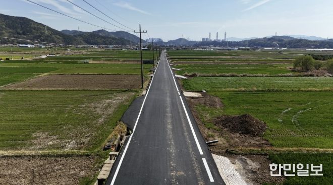 사천시, 고려기계 옆 구실~궁지 기계화경작로 확포장공사 준공