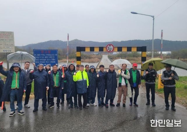 평택시 진위면 자율방재단, 여름철 집중호우 대비 진위 세월교 통제 훈련